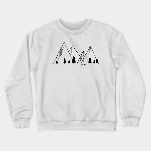 Mountain Range Crewneck Sweatshirt by SkylineNatureApparel